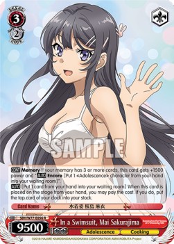 In a Swimsuit, Mai Sakurajima (V.1 - Rare) - Rascal Does Not Dream of a Dreaming Girl