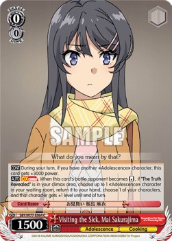 Visiting the Sick, Mai Sakurajima - Rascal Does Not Dream of a Dreaming Girl
