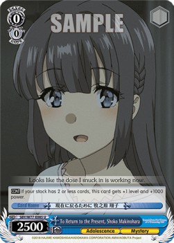 To Return to the Present, Shoko Makinohara - Rascal Does Not Dream of a Dreaming Girl