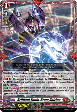 Brilliant Equip, Bram Vairina [D Format] (V.1 - Triple Rare) - Blazing Dragon Reborn