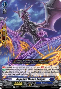 Repelled Malice Dragon [D Format] (V.1 - Rare) - Blazing Dragon Reborn
