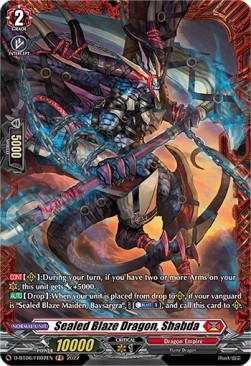 Sealed Blaze Dragon, Shabda [D Format] (V.2 - Feature Rare) - Blazing Dragon Reborn