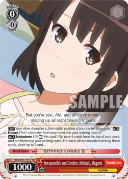 Irresponsible and Carefree Attitude, Megumi - Saekano: How to Raise a Boring Girlfriend