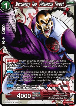 Mercenary Tao, Villainous Threat - Fighter's Ambition