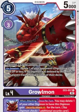 Growlmon (EX3-057) - Draconic Roar