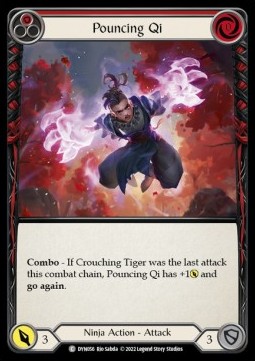 Pouncing Qi (Red) (Rainbow Foil) - Dynasty