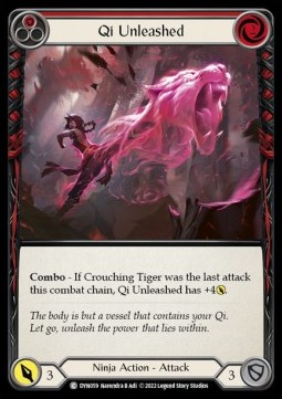 Qi Unleashed (Red) (Rainbow Foil) - Dynasty