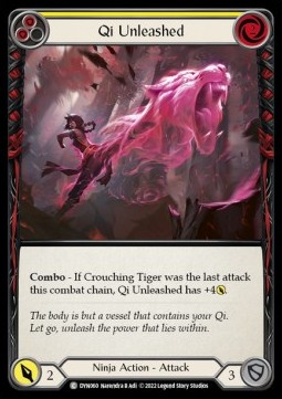 Qi Unleashed (Yellow) (Rainbow Foil) - Dynasty