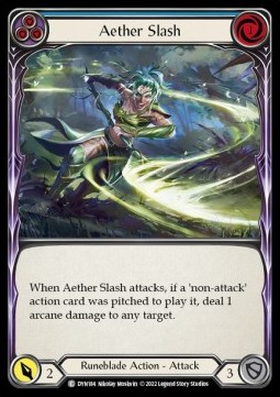 Aether Slash (Blue) (Rainbow Foil) - Dynasty