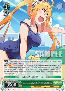 School Swimsuits, Perfect Pool Weather! Tohru (V.1 - Double Rare) - Miss Kobayashi’s Dragon Maid