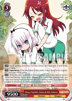 Always Together, Kanna & Riko Saikawa (V.1 - Rare) - Miss Kobayashi’s Dragon Maid