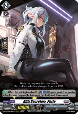 Blitz Secretary, Perfe [D Format] (V.1 - Triple Rare) - Raging Flames Against Emerald Storm