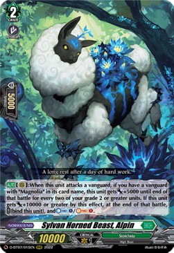 Sylvan Horned Beast, Alpin [D Format] (V.1 - Triple Rare) - Raging Flames Against Emerald Storm