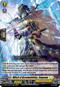 Witch of Accumulation, Sequana [D Format] (V.1 - Double Rare) - Raging Flames Against Emerald Storm