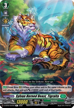 Sylvan Horned Beast, Tigralta [D Format] (V.1 - Rare) - Raging Flames Against Emerald Storm