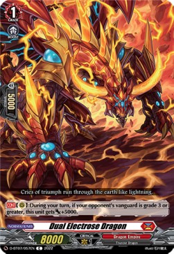 Dual Electrose Dragon [D Format] - Raging Flames Against Emerald Storm