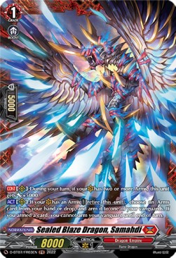 Sealed Blaze Dragon, Samahdi [D Format] (V.2 - Feature Rare) - Raging Flames Against Emerald Storm