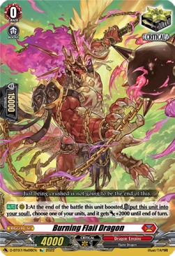 Burning Flail Dragon [D Format] - Raging Flames Against Emerald Storm