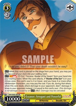 Escanor: Arrogant and Powerful (V.1 - Double Rare) - The Seven Deadly Sins: Revival of The Commandments