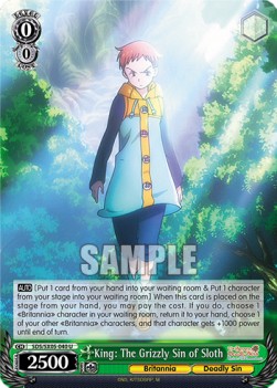 King: The Grizzly Sin of Sloth (V.1 - Uncommon) - The Seven Deadly Sins: Revival of The Commandments