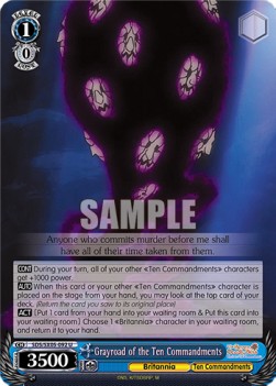 Grayroad of the Ten Commandments (V.1 - Uncommon) - The Seven Deadly Sins: Revival of The Commandments
