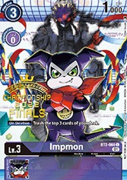 Impmon (BT2-068) - Championship 2022 Promos