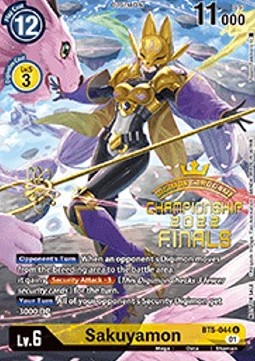 Sakuyamon (BT5-044) - Championship 2022 Promos