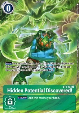 Hidden Potential Discovered! (BT3-103) - Promos: Dimensional Phase