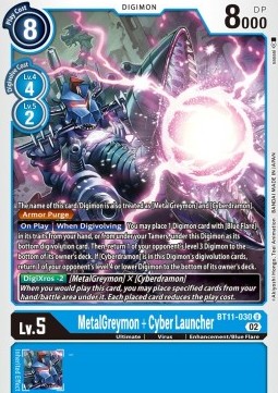 MetalGreymon + Cyber Launcher (BT11-030) (V.1) - Dimensional Phase