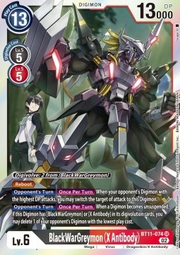 BlackWarGreymon (X Antibody) (BT11-074) (V.1) - Dimensional Phase
