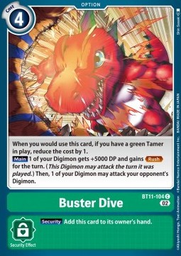 Buster Dive (BT11-104) (V.1) - Dimensional Phase