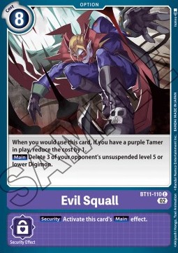 Evil Squall (BT11-110) (V.1) - Dimensional Phase