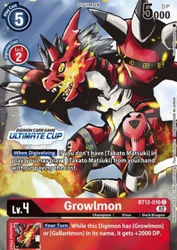 Growlmon (BT12-010) - Special Tournament Promos