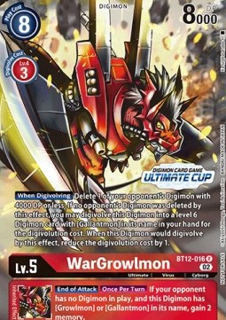WarGrowlmon (BT12-016) - Special Tournament Promos