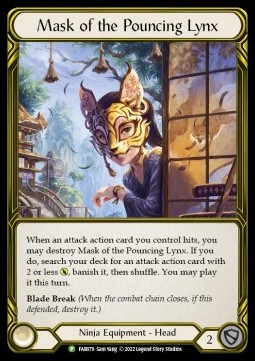 Mask of the Pouncing Lynx (Cold Foil Golden) - FAB Promos