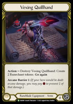 Vexing Quillhand (Cold Foil Golden) - FAB Promos