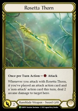 Rosetta Thorn (Cold Foil Golden) - FAB Promos