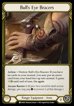 Bull's Eye Bracers (Cold Foil Golden) - FAB Promos