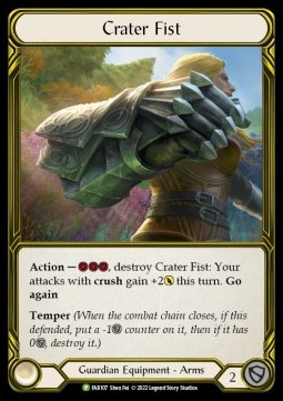 Crater Fist (Cold Foil Golden) - FAB Promos