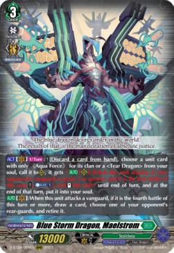 Blue Storm Dragon, Maelstrom [D Format] (V.1 - Triple Rare) - Minerva Rising