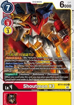 Shoutmon X3 (BT11-012) - Promos: Dimensional Phase