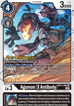 Agumon (X Antibody) (BT11-062) - Promos: Dimensional Phase