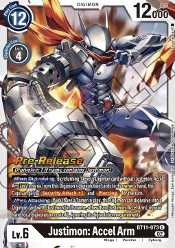 Justimon: Accel Arm (BT11-073) - Promos: Dimensional Phase