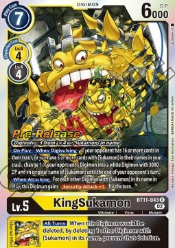 KingSukamon (BT11-043) - Promos: Dimensional Phase