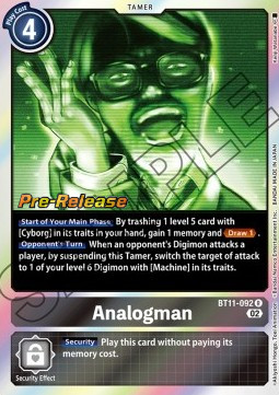 Analogman (BT11-092) - Promos: Dimensional Phase