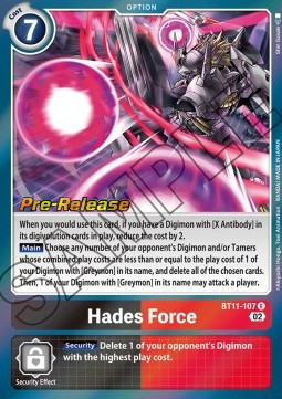 Hades Force (BT11-107) - Promos: Dimensional Phase