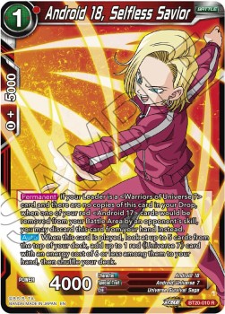 Android18, Selfless Savior (V.1 - Rare) - Power Absorbed