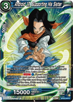 Android 17, Supporting His Sister (V.1 - Rare) - Power Absorbed