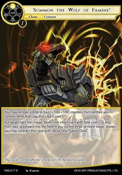 Summon the Wolf of Famine! // Artemis Chronogear - The War of the Suns