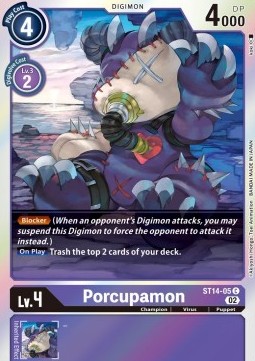 Porcupamon (ST14-05) - Advance Deck: Beelzemon